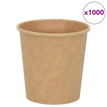 1000 db barna papír kávéscsészék 4oz 100ml