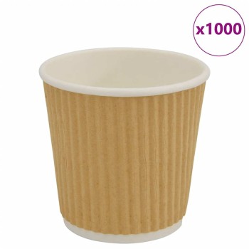 1000 db barna papír kávéscsészék 4oz 100ml
