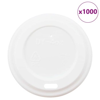 1000 db fehér műanyag papír kávéscsésze fedelek ø60 mm 4oz