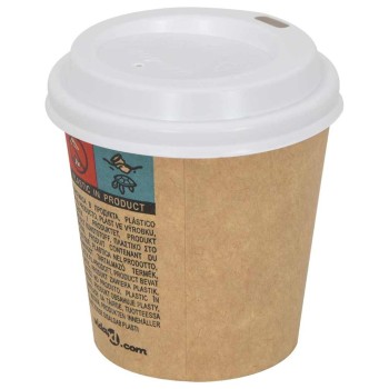 1000 db fehér műanyag papír kávéscsésze fedelek ø60 mm 4oz