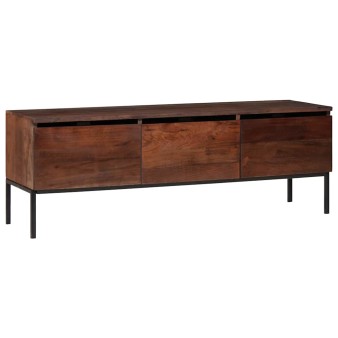 Tv szekrény fiókkal mézbarna 110 x 30 x 36 cm tömör akácfa