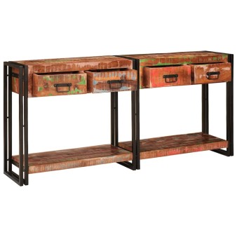 Konzolasztalok fiókkal 2 pcs sokszínű 161 x 33 x 75 cm
