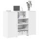 Recepciós pult fehér 135x50x103,5 cm szerelt fa