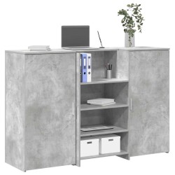 Recepciós pult betonszürke 155x50x103,5 cm szerelt fa