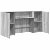 Recepciós pult szürke sonoma 200x50x103,5 cm szerelt fa