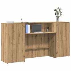 Recepciós pult kézműves tölgy 200x50x103,5 cm szerelt fa