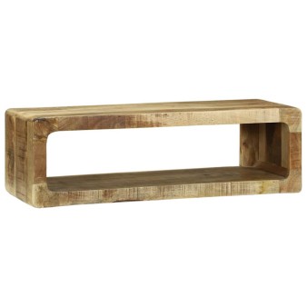 Tv szekrény polcokkal barna 80 x 30 x 25 cm tömör mangófa