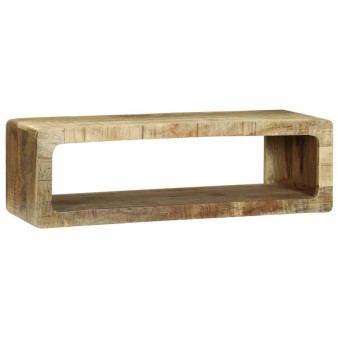 Tv szekrény polcokkal barna 80 x 30 x 25 cm tömör mangófa