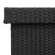Fekete polyrattan kerti tárolóláda kerekekkel 110x55x73 cm