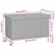 Barna polyrattan kerti tárolóláda kerekekkel 110x55x73 cm