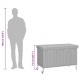 Barna polyrattan kerti tárolóláda kerekekkel 110x55x73 cm