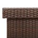 Barna polyrattan kerti tárolóláda kerekekkel 110x55x73 cm