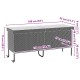 Barna polyrattan kerti tárolóláda kerekekkel 160x55x75 cm