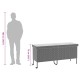 Barna polyrattan kerti tárolóláda kerekekkel 160x55x75 cm