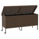 Barna polyrattan kerti tárolóláda kerekekkel 160x55x75 cm