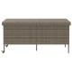 Szürke polyrattan kerti tárolóláda kerekekkel 160x55x75 cm