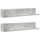 2 db betonszürke szerelt fa fali polc 100 x 16,5 x 16,5 cm 2 db betonszürke szerelt fa fali polc 100 x 16,5 x 16,5 cm