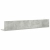 2 db betonszürke szerelt fa fali polc 100 x 16,5 x 16,5 cm