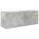Betonszürke szerelt fa fali fürdőszobaszekrény 80 x 25 x 30 cm