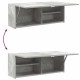 Betonszürke szerelt fa fali fürdőszobaszekrény 80 x 25 x 30 cm