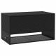 Fekete polyrattan kültéri párna doboz 100x55x55,5 cm