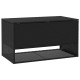 Fekete polyrattan kültéri párna doboz 100x55x55,5 cm