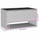 Fekete polyrattan kültéri párna doboz 100x55x55,5 cm