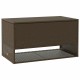 Barna polyrattan kültéri párna doboz 100x55x55,5 cm