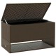 Barna polyrattan kültéri párna doboz 100x55x55,5 cm