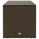 Barna polyrattan kültéri párna doboz 100x55x55,5 cm