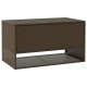 Barna polyrattan kültéri párna doboz 100x55x55,5 cm