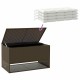 Barna polyrattan kültéri párna doboz 100x55x55,5 cm
