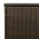 Barna polyrattan kültéri párna doboz 100x55x55,5 cm