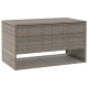 Szürke polyrattan kültéri párna doboz 100x55x55,5 cm