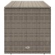 Szürke polyrattan kültéri párna doboz 100x55x55,5 cm