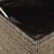 Szürke polyrattan kültéri párna doboz 100x55x55,5 cm