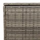 Szürke polyrattan kültéri párna doboz 100x55x55,5 cm