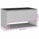 Szürke polyrattan kültéri párna doboz 100x55x55,5 cm