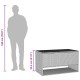 Szürke polyrattan kültéri párna doboz 100x55x55,5 cm