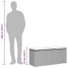 Szürke polyrattan kerti pad párnával 116 x 46 x 57 cm