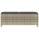 Világosszürke polyrattan kerti pad párnával 110x30x40,5 cm