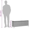 Világosszürke polyrattan kerti pad párnával 110x30x40,5 cm