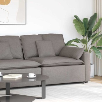 Tópszínű moduláris kanapé karfás végmodul párnákkal 100 cm