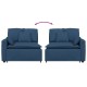 Kék moduláris kanapé karfás végmodul párnákkal 100 cm