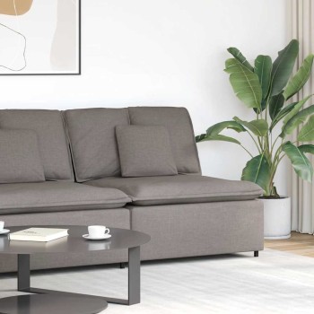 Tópszínű moduláris kanapé középső modul párnákkal 100 cm