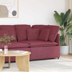 Borvörös moduláris kanapé sarokmodul párnákkal 100 cm