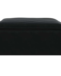 Fekete moduláris kanapé lábzsámoly modul 100x100x48 cm