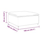 Fekete moduláris kanapé lábzsámoly modul 100x100x48 cm