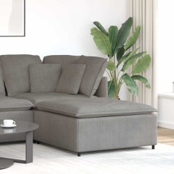Világosszürke moduláris kanapé lábzsámoly modul 100x100x48 cm