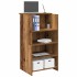 Recepciós pult antik fa 55x50x103,5 cm szerelt fa